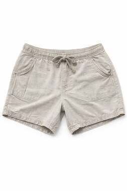 Nicole Miller New York Linen Blend Drawstring Shorts Beige Size XL